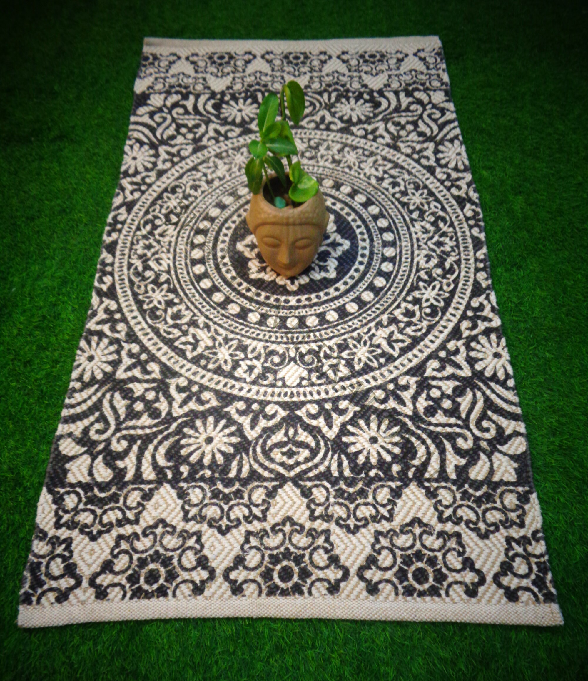 Mandala Teppich/handgemachte Teppich/Tür Matte | Etsy