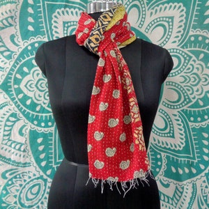 Wholesale Lot Handmade Kantha Scarves: Vintage Recycled Cotton Neck Wrap image 3