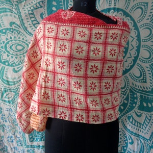 Wholesale Lot Handmade Kantha Scarves: Vintage Recycled Cotton Neck Wrap image 5