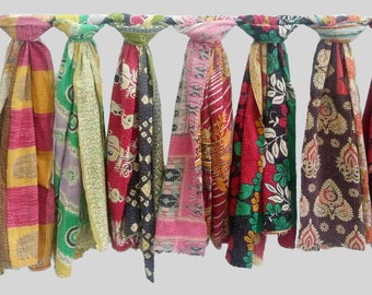 Indian Kantha Cotton Scarf Handmade Vintage Cotton Stole Hand