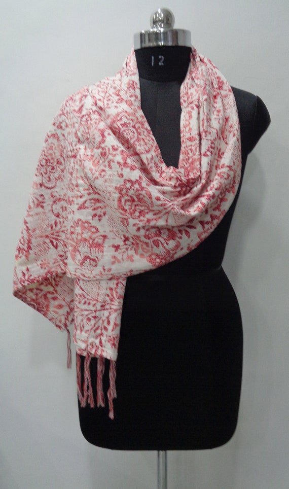 Handmade Cotton Kantha Scarf Hand-stitched Women Neck Wrap | Etsy