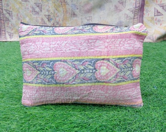 Vintage Cotton Kantha Purse Indian Handmade Cotton Wallet Wedding Bridesmaids Gifts