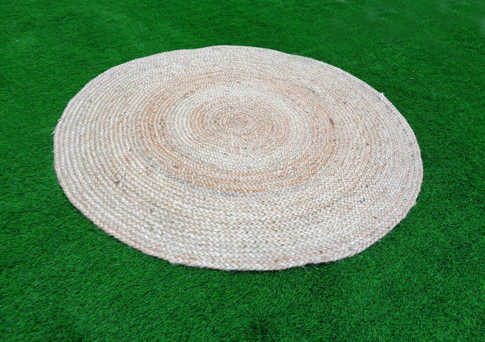 Indian Braided Round Jute Rug Floor Rugs Natural Jute Rug Etsy