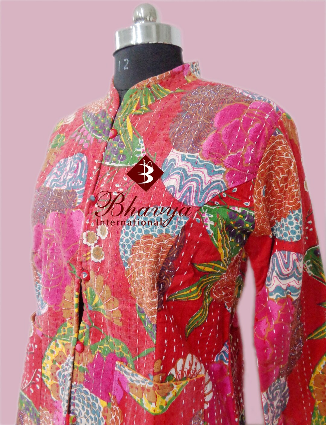 KANTHA JACKET Indian Cotton Jacket Women Quilt Jacket Etsy