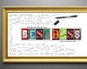 Guest book for Boss farewell Gift for boss, Best Boss print, Best Boss Print, Gift Ideas For Boss, Gift For Boss birthday