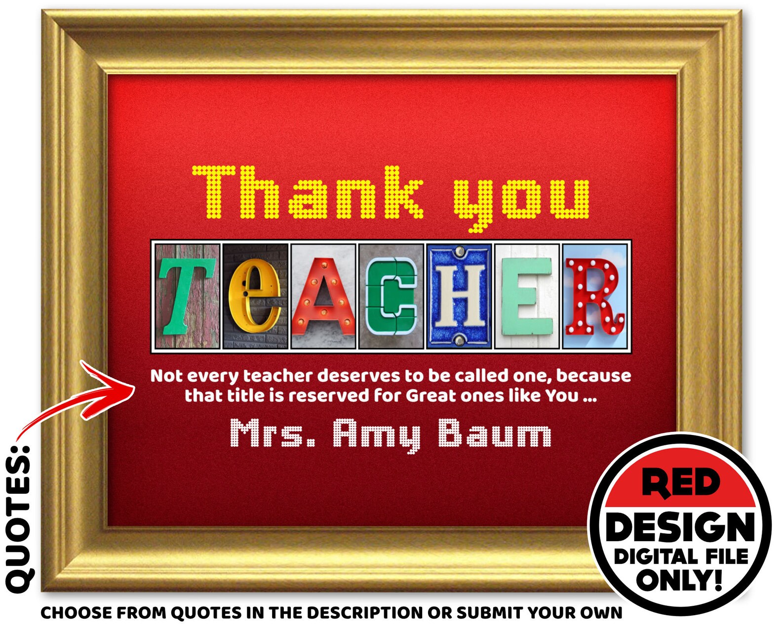 Teacher Gift for Teacher Appreciation Gift Personalized Etsy