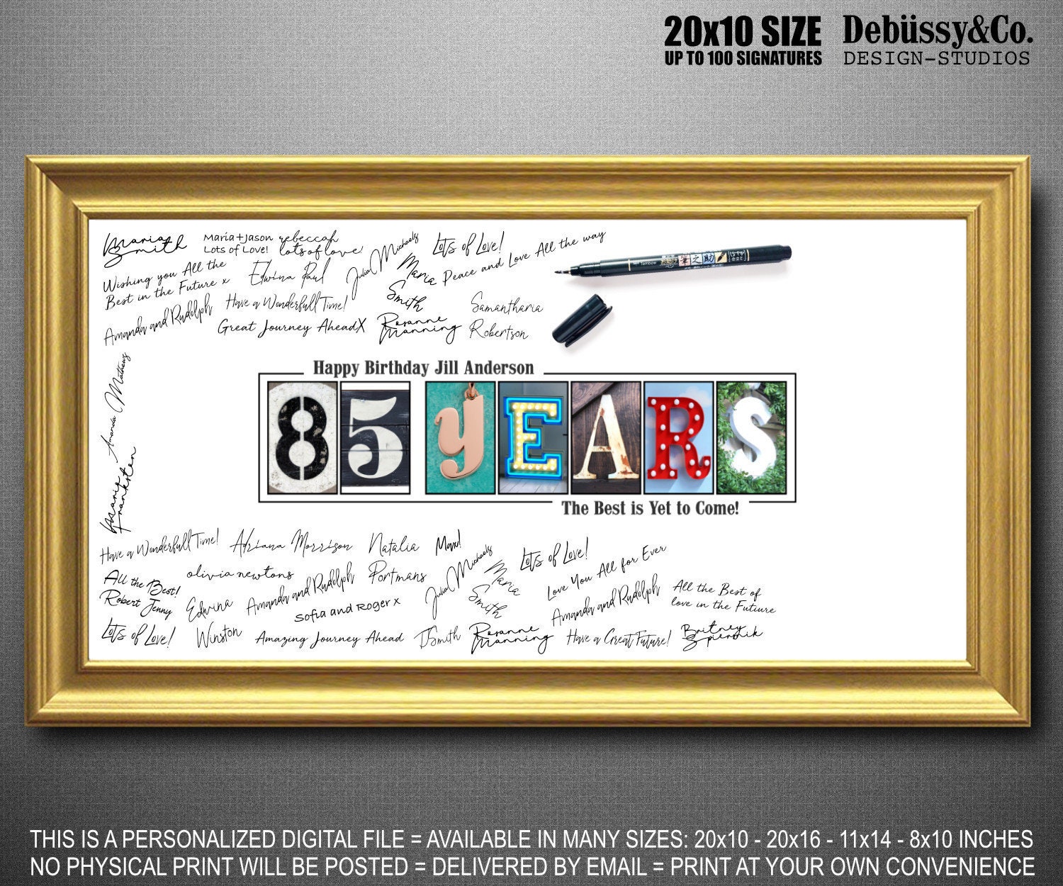 85th birthday printable banner 85th birthday decoration 85th | Etsy