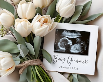 Spring Pregnancy Announcement Digital : Gender Neutral Social Media Reveal (Digital)