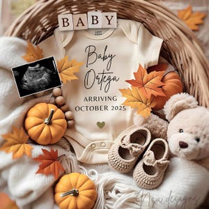 Baby Announcement Digital Due November,  Thanksgiving Pregnancy Announcement, Minimalist November baby Announcement, Gender Neutral