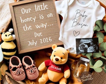 くまのプーさん 出産のお知らせ ニュートラルベアテーマ（デジタルダウンロード）