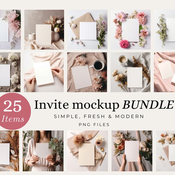 BIG bundle mockup Invitation mockup bundle Wedding Mockups Greeting Card Mock Up Bundle Boho card mockup bundle Baby Shower mockup