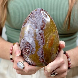 Ocean Jasper Freeform Stone from Madagascar – Large Healing Crystal for Emotional Balance, Chakra Alignment & Spiritual Growth
