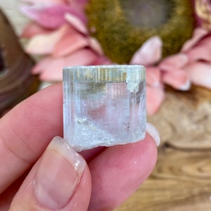 Beautiful Aquamarine Crystal, Natural Blue Cap Aquamarine Floater Specimen from Pakistan, Healing Crystal Gift For Her
