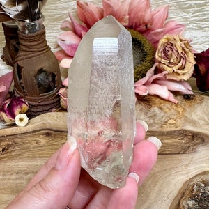 Lemurian Quartz Point w/ Rainbows, Natural Lemurian Crystal Specimen from Brazil, Healing Metaphysical Crystal Gift For Her