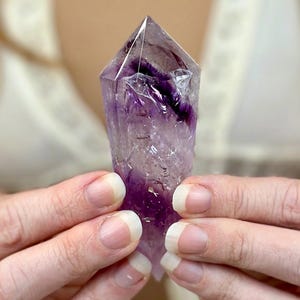 Polished Amethyst Vogel from Brazil: 12-Sided Double Terminated Crystal Wand