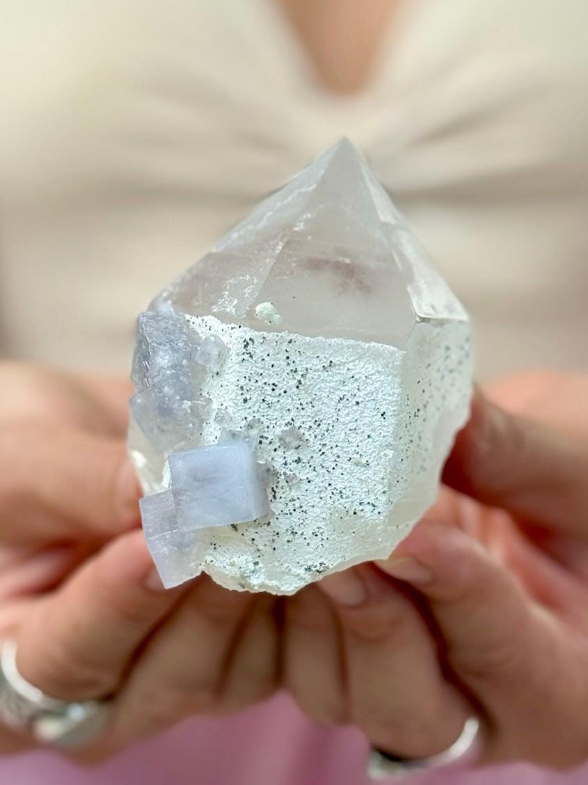 フローライト　クォーツ　蛍石　水晶　鉱物標本　原石　天然石　ストーン　インクル フローライト クォーツ 蛍石 水晶 鉱物標本 原石 天然石 ストーン