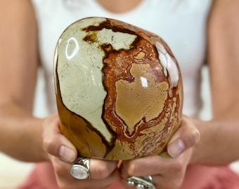 ポリクローム ジャスパー クリスタル エッグ - 天然クリスタル - 2 3/8
