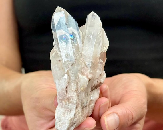 ブラジル産 クォーツクラスター レインボーあり ブラジル産 水晶AAA