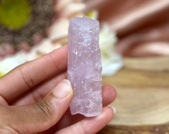 Raw Pink Kunzite Crystal – High Vibration Mineral Specimen, Afghanistan