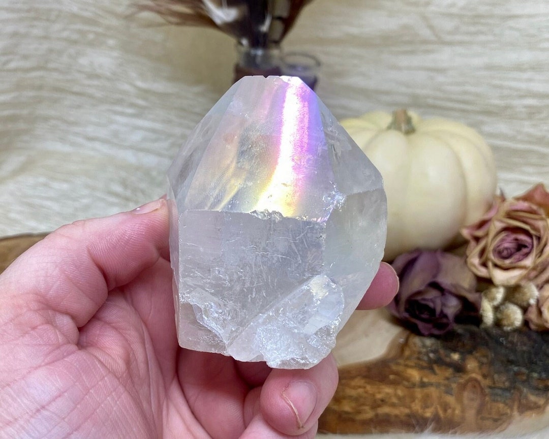 Aura Angel clear crystal stones wand point tower for healing quartz stone gift main image 1