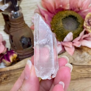 Himalayan Quartz Crystal Point w/ Rainbows, Rare Samadhi Quartz Specimen, Healing Crystal Gift For Her, Natural Lemurian Seed Crystal