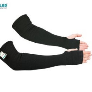 KEZZLED Kevlar Sleeves for Men and Women 4 Way Protection Long Arm Sleeve  Best for Welding, Gardening, Anti-bite, Heat and Cut Resistant 