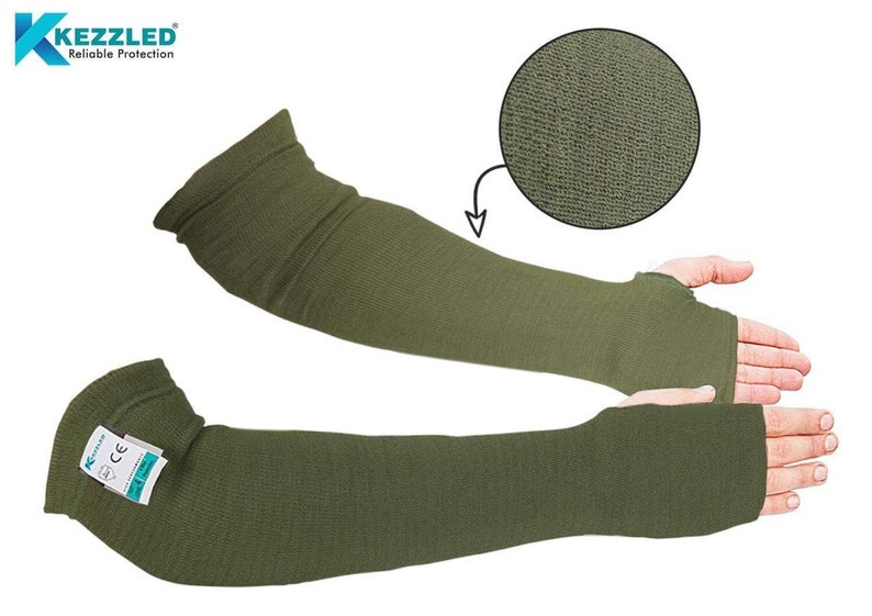 KEZZLED Kevlar Sleeves for Men and Women 4 Way Protection Long Arm Sleeve Best for Welding