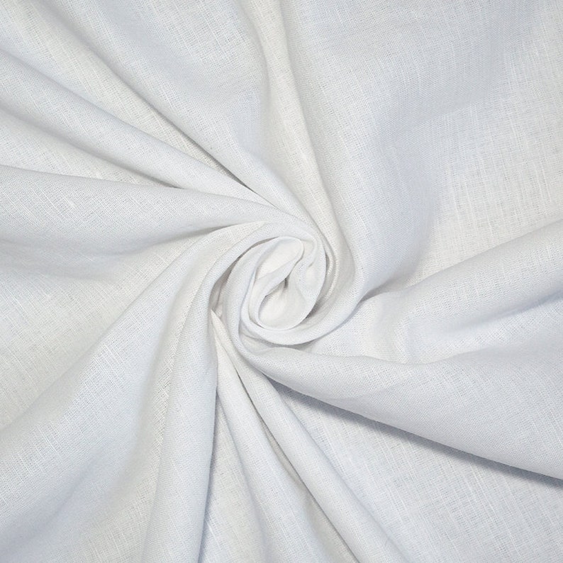Lightweight Linen White Linen Pure 100 linen fabric 150 Etsy