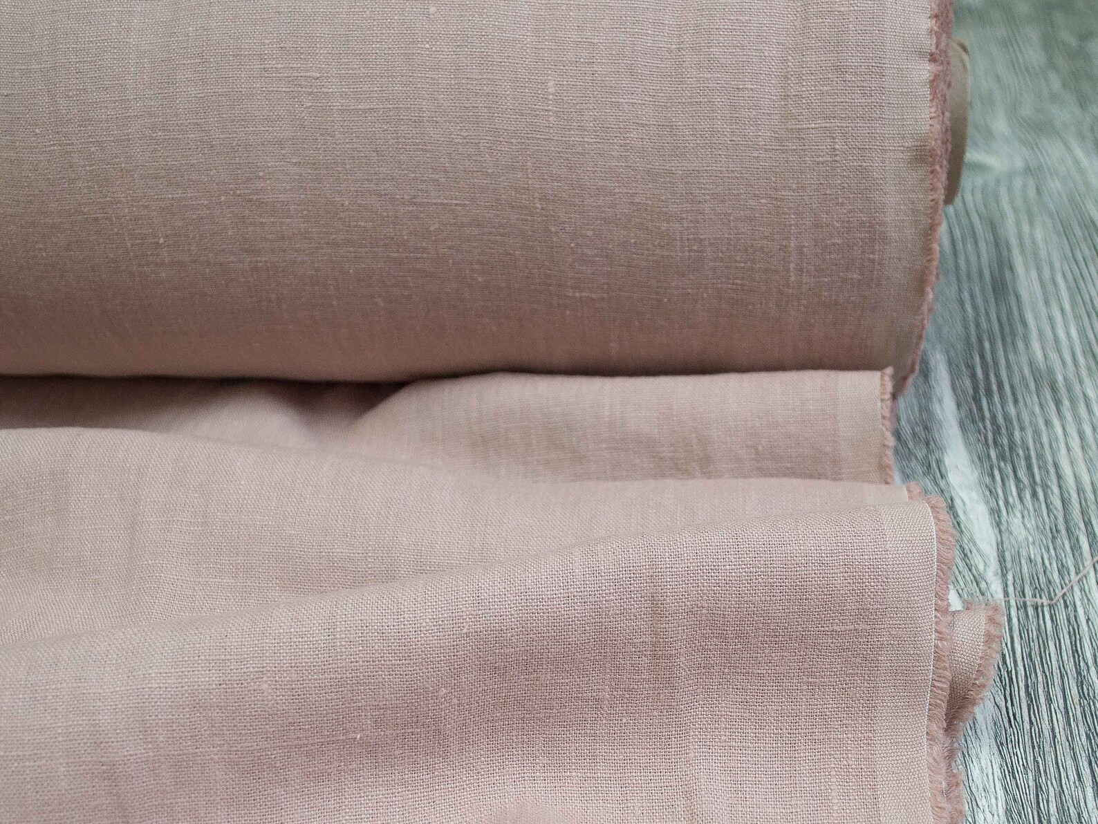 Stone Washed Linen Fabric Washedsoftened Heavy Weight Etsy