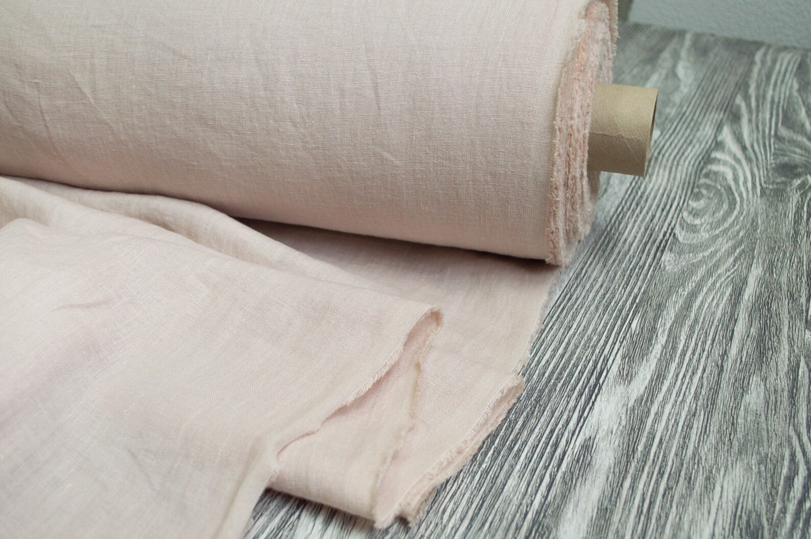 Stone Washed Linen Fabric Washedsoftened Medium Weight Etsy