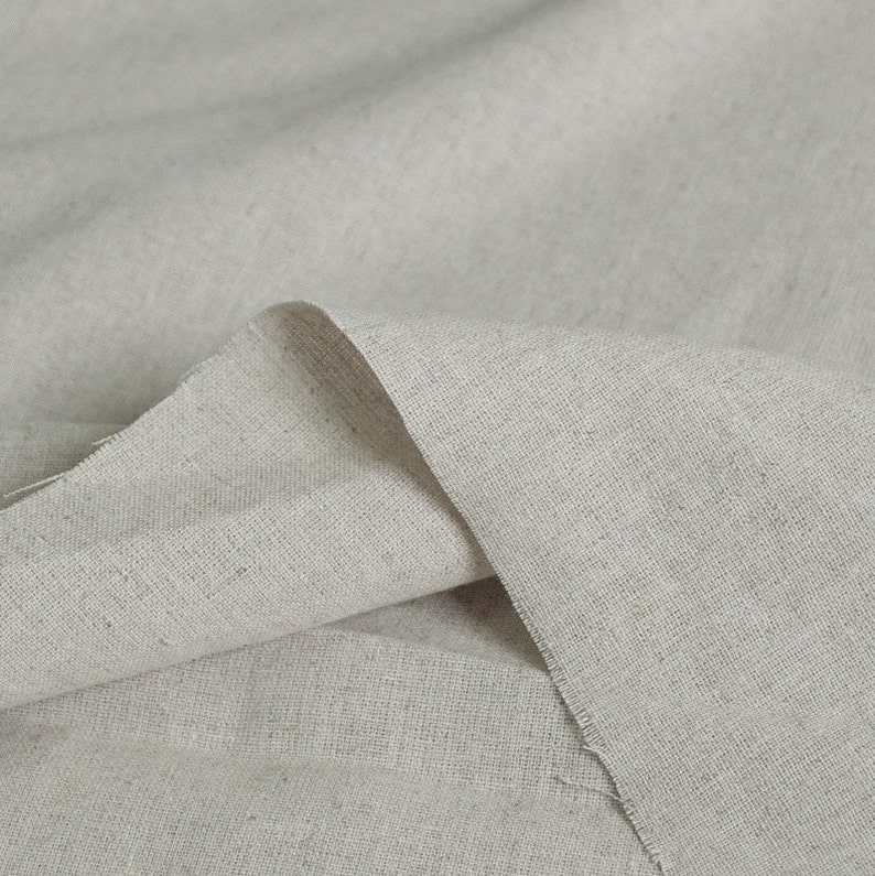 Linen fabric with cotton 220 cm 155gsm Natural linen fabric Etsy