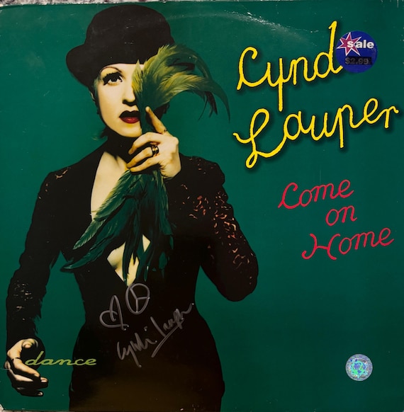 シンディ・ローパー オリジナルサイン入り「カム・オン・ホーム」LP