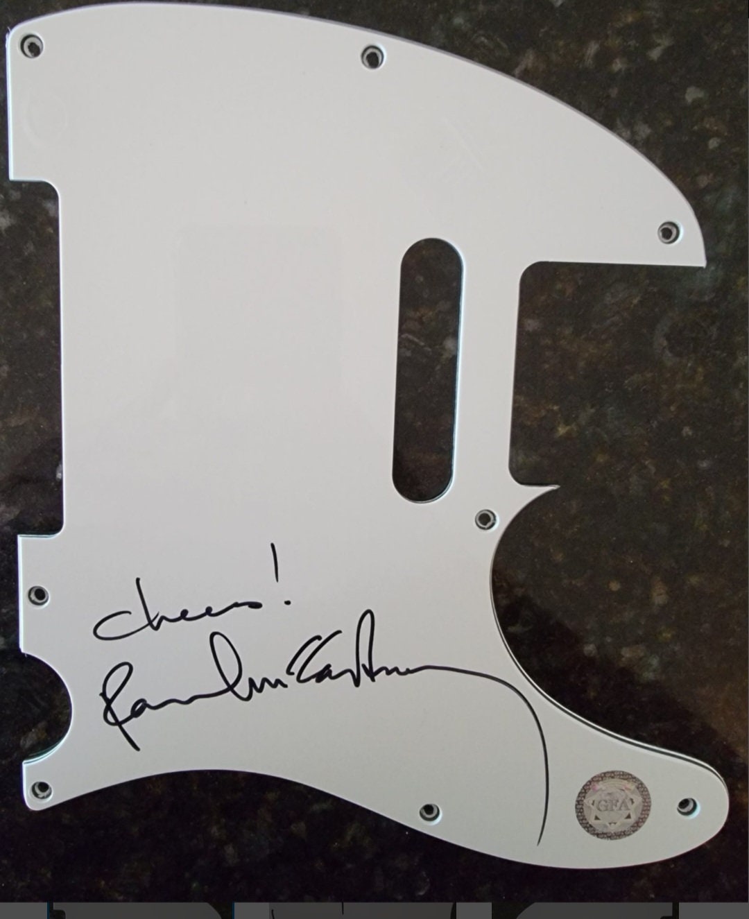 Paul Mccartney Autographed Guitar Pick Guard COA Etsy