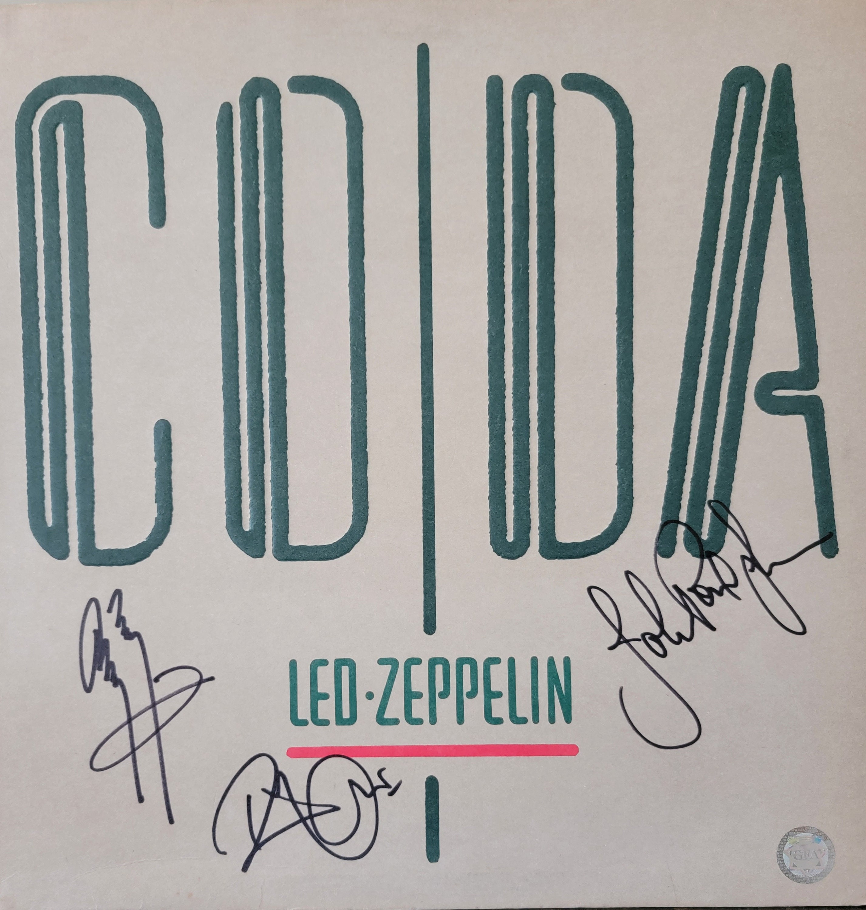 Led Zeppelin Original Autographed 