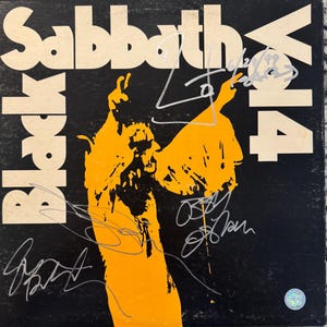 Black Sabbath Original Autographed “Vol 4” LP Cover (COA)