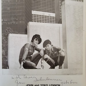 John Lennon and Yoko Ono Autographed 8x10 Photo (COA)