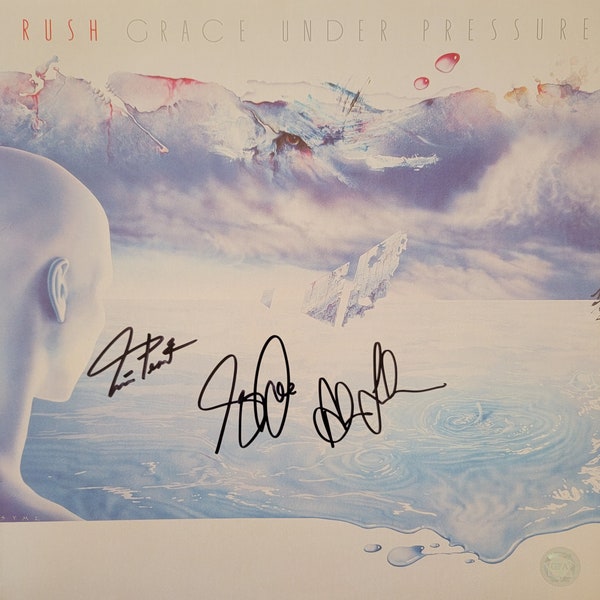 Rush Autographed "Grace Under Pressure" LP (COA)