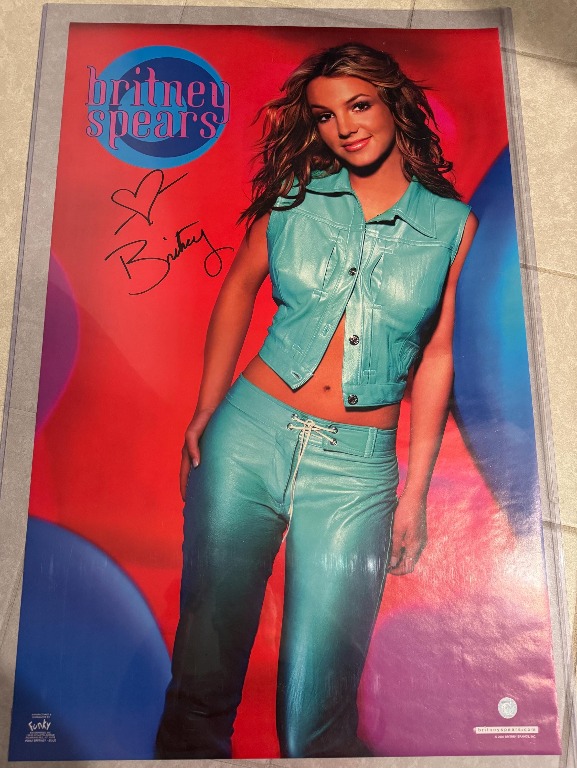 Britney Spears Original Autographed Color Poster (COA) - Etsy