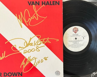Van Halen / Diver Down【LP・USオリジナル・ステッカー】 Van Halen Band Diver Down Vinyl Album Poster Fair Warning