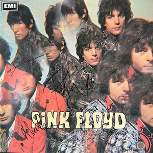 Pink Floyd Original Autographed "The Piper At The Gates Of Dawn" LP Cover (COA)