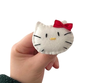 Accesorio lolita blando con clip de gatito neko blanco