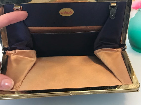 1950s Navy Frame Bag Clutch by Ande' - image 3