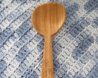 Cherry Spoon, Hand Carved and Handmade, Reclaimed Wood, Eating Spoon, Wooden Utensil, Great Gift, Made with Only Hand Tools