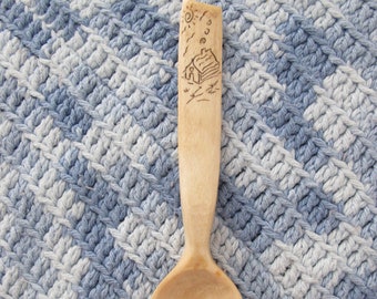 Birch Spoon, Hand Carved and Handmade, Reclaimed Wood, Eating Spoon, Wooden Utensil, Great Gift, Made with Only Hand Tools