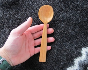 Cherry Spoon, Hand Carved and Handmade, Reclaimed Wood, Eating Spoon, Wooden Utensil, Great Gift, Made with Only Hand Tools