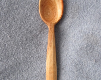 Cherry Spoon, Hand Carved and Handmade, Reclaimed Wood, Eating Spoon, Wooden Utensil, Great Gift, Made with Only Hand Tools