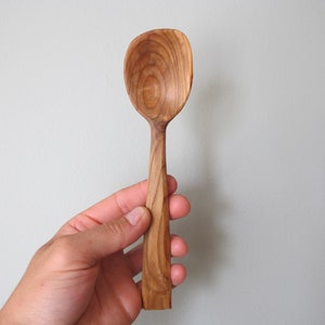 Cherry Spoon, Hand Carved and Handmade, Reclaimed Wood, Eating Spoon, Wooden Utensil, Great Gift, Made with Only Hand Tools