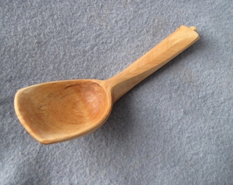 Birch Spoon, Hand Carved and Handmade, Reclaimed Wood, Scoop Spoon, Wooden Utensil, Great Gift, Made with Only Hand Tools