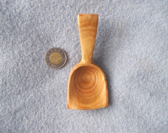 Cherry Scoop, Hand Carved and Handmade, Reclaimed Wood, Versatile Spoon, Wooden Utensil, Great Gift, Made with Only Hand Tools