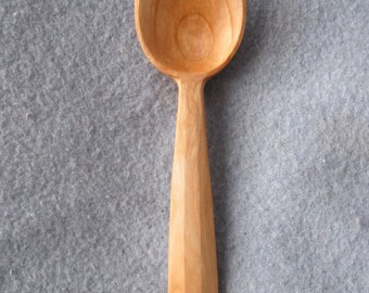 Cherry spoon, Hand Carved and Handmade, Reclaimed Wood, Eating Spoon, Wooden Utensil, Great Gift, Made with Only Hand Tools